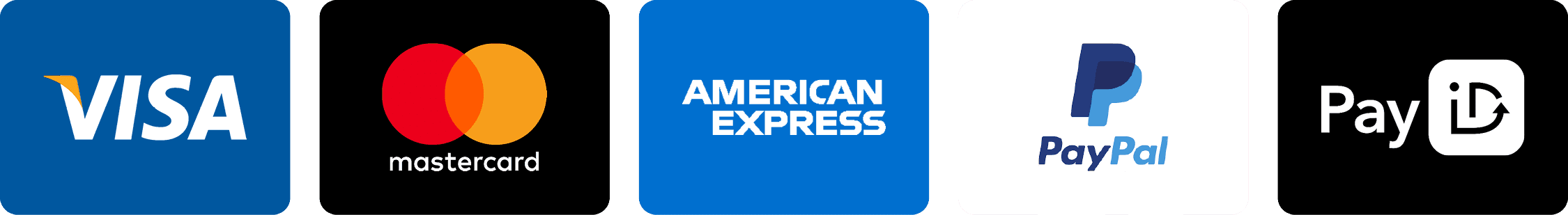 We accept Visa, Mastercard, American Express, PayPal